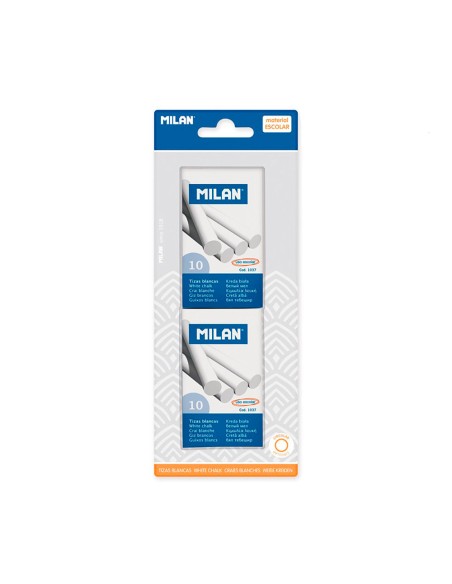 Tizas blancas, 2 cajas con 10 uds