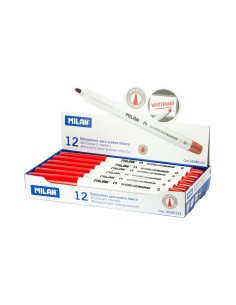 Rotuladores para pizarra blanca ø3,7 mm rojo, caja 12 uds