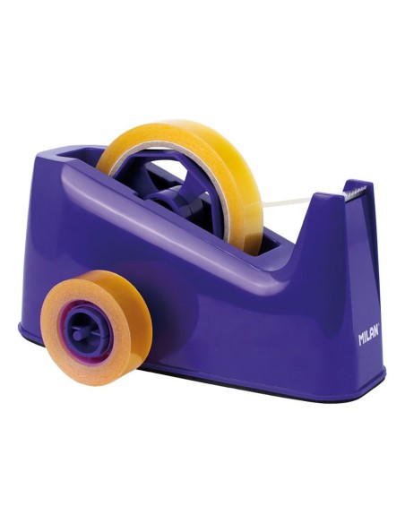 Portarollos azul con doble adaptador 33/66 m (cinta no incluida)