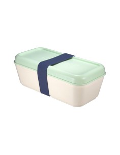Recipiente para alimentos rectangular tapa verde 0,75 l