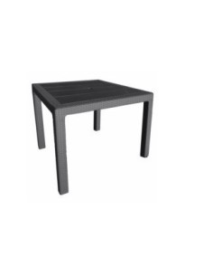 MESA JARD 80 80 72CM. RATAN ANTR. TECNOPOLIMERO+FIBRA DE VID