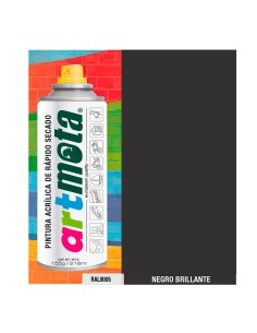 Pintura acrílica spray ral9005 negro brillante 216 ml
