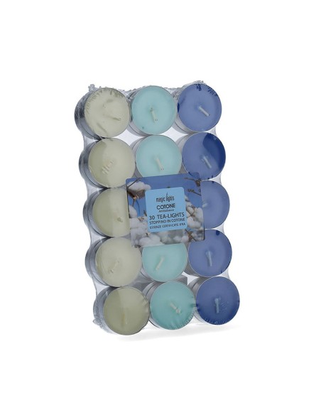 Pack 30 unid. velas con aroma algodon 3,7cm magic lights