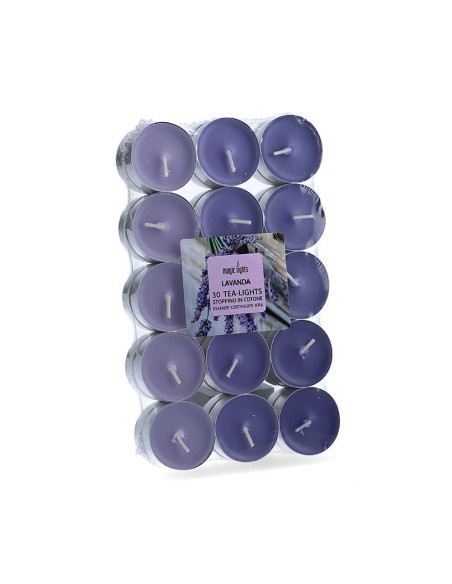 Pack 30 unid. velas con aroma lavanda 3,7cm magic lights