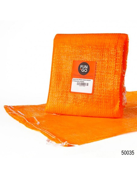 Saco de rafia polymesh color whisky con pasador 55 x 83 cm, pack 10 uds