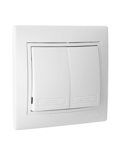 Doble conmutador/interruptor 10ax 250v serie europa solera erp12u