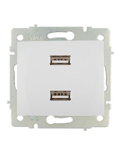 Cargador doble usb 230v 5v 4200ma blanco de empotrar erp2usb serie europa solera erp2usb
