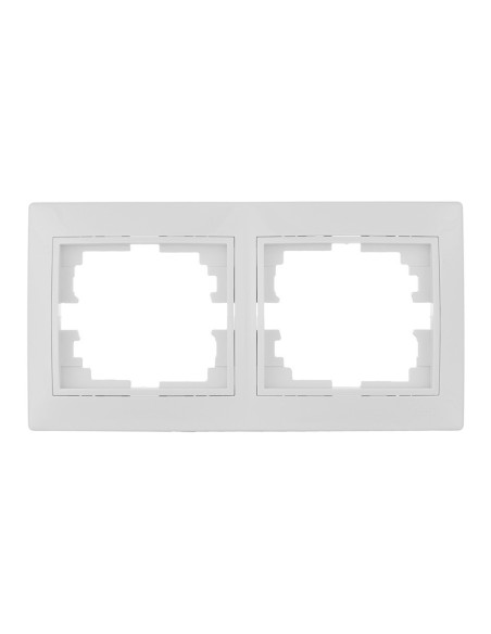Marco para 2 elementos horizontal blanco 154x81x10mm serie europa solera erp72u