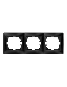 Marco para 3 elementos horizontal grafito 225x81x10mm serie europa solera erp73ngu