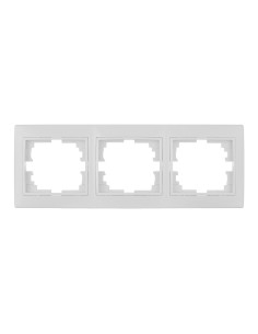 Marco para 3 elementos horizontal blanco 225x81x10mm serie europa solera erp73u