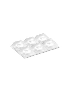 Gota autoadhesiva protectora 20,5x20,5x7,6mm (blister 6 unid.) inofixcolgador sobrepuerta blanco blister inofix