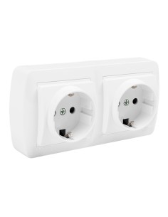 Base doble bipolar con t/tl superficie mural 148 x 72 x 42 mm