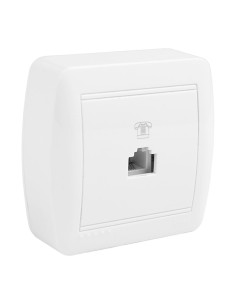 Toma de telefono tj11 (4 vias) 74x72x28mm.superficie mural solera mur84u