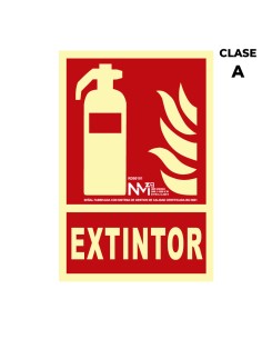 Cartel de extinción "extintor" clase a (pcv 1mm) 21x30cm normaluz