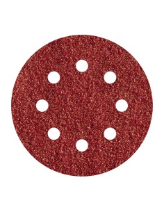 Hojas de lijar adhesivas de corindón perforadas, ø125 mm, grano 120, pack 5 uds