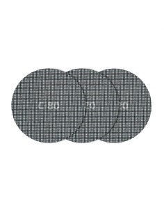 Tejidos de rejilla adherentes carburo de silicio ø125 mm, grano 80/120/220, pack 5 uds