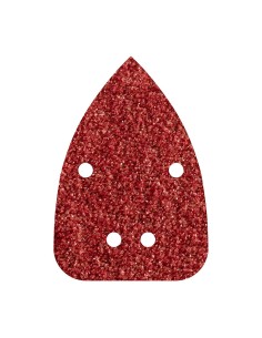 Hojas de lijar adhesivas de corindón perforadas 96 x 136 mm, grano 80, pack 10 uds