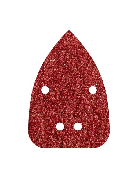 Hojas de lijar adhesivas de corindón perforadas 96 x 136 mm, grano 80, pack 10 uds