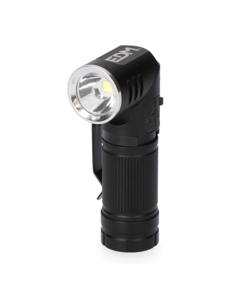 Mini linterna led nano vortex, direccionable, aluminio, recargable, 8w 450 lm