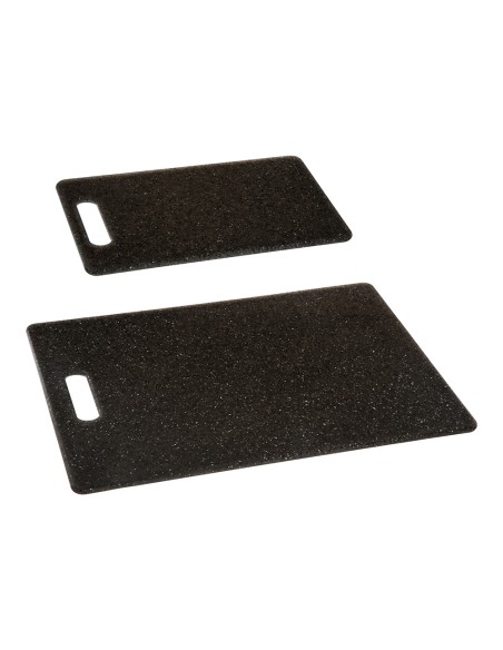 Tablas de corte de polipropileno 2 uds color negro 25 x 15 x 0,8 cm / 36,4 x 27,5 x 0,8 cm