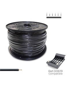 Cablecillo h07v-k 1,50 mm negro,1000 m. (bobina grande)