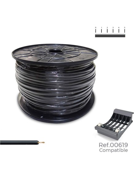 Cablecillo h07v-k 1,50 mm negro,1000 m. (bobina grande)
