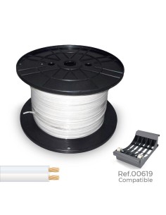 Cable paralelo 48v 2 x 1,00 mm blanco 1000 m (bobina grande)