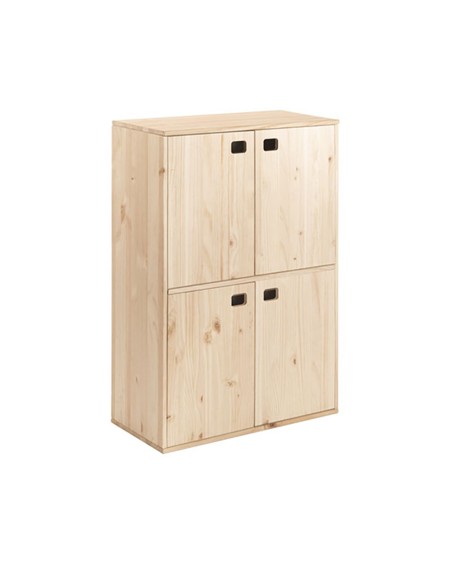 Mueble dinamic 4 puertas pino macizo 105,4 x 70,8 x 33 cm