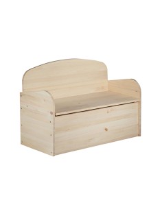 Banco baúl deco de pino 90 x 62 x 38 cm