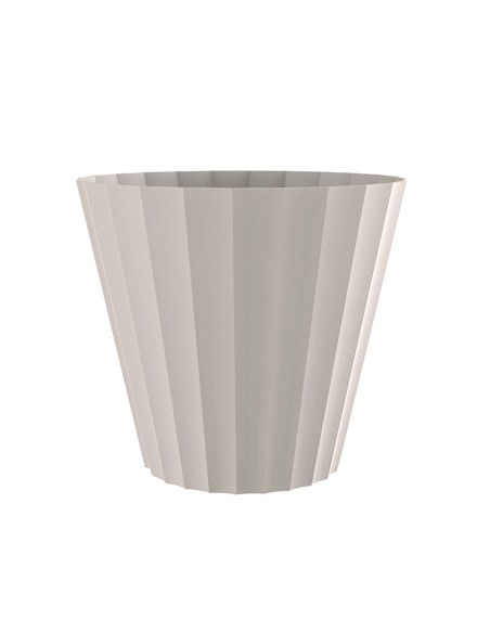 Maceta de inyeccion doric color crudo ø32x29cm