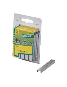 Pack 4000 grapas de lomo ancho 6mm. tipo 053. 7016000 wolfcraft