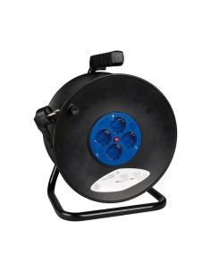 Enrollacables 50 m 3 g 1,50 mm 4 tomas bipolares con t/tl