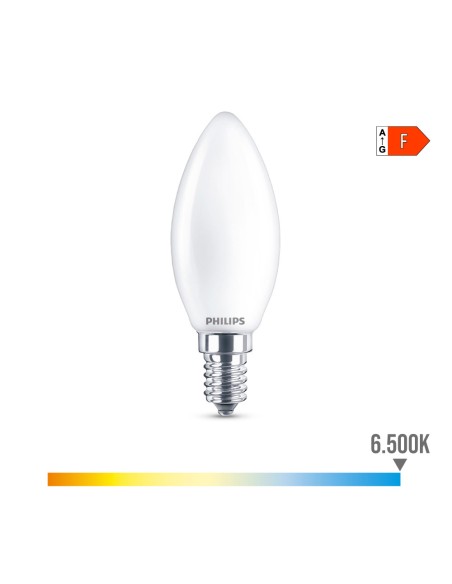 Bombilla vela led e14 4,3 w 470 lm 6500 k luz fria ø3,5 x 9,7 cm