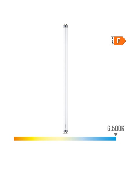 Tubo led t8 16 w 1600 lm g13 6500 k luz fria ø2,78 x 121,25 cm