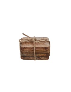 Posavasos de madera de mango modelo duko 4 uds