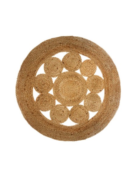 Alfombra calada de yute ø80cm
