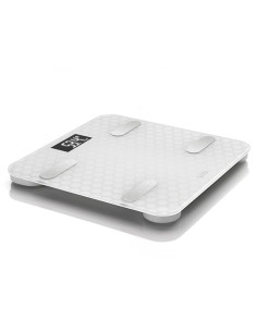 Bascula de baño smart bluetooth con cálculo de la composición corporal, color blanco, máximo 180 kg