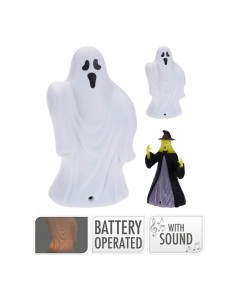 Figura halloween con led y sonido, 14 cm, modelos variados