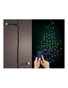 Guirnalda rgb danzante 50 leds bluetooth, multicolor, exterior, 4,9 m