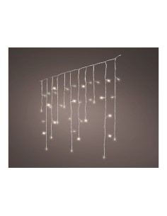 Cortina led "icicle lights" 240 leds, 3,6 w, multifunción, luz cálida, exterior, 5,8 m