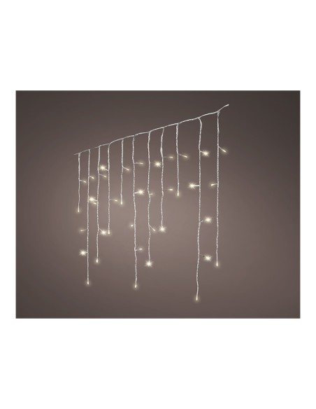 Cortina led "icicle lights" 240 leds, 3,6 w, multifunción, luz cálida, exterior, 5,8 m