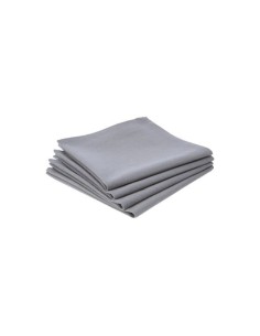 Pack 4 servilletas de algodón color gris 40 x 40 cm