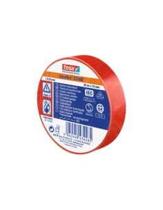 Cinta aislante homologada roja 19 mm x 20 m
