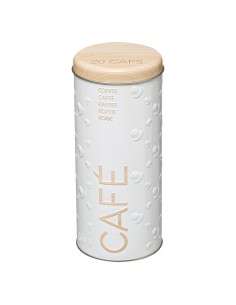 Caja metálica modelo scandi nature para cápsulas de café