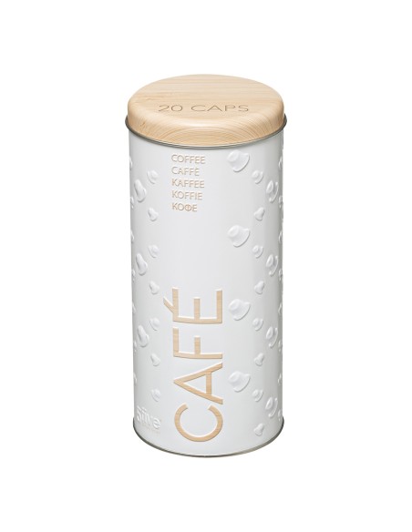 Caja metálica modelo scandi nature para cápsulas de café