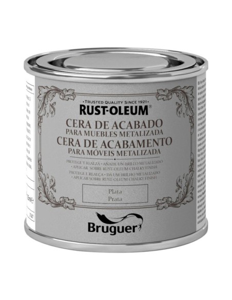 Rust-oleum chalky finish cera para muebles plata 125 ml