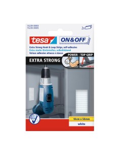 Tiras de cierre extrafuerte blanco 50 mm x 10 cm, 2 pares