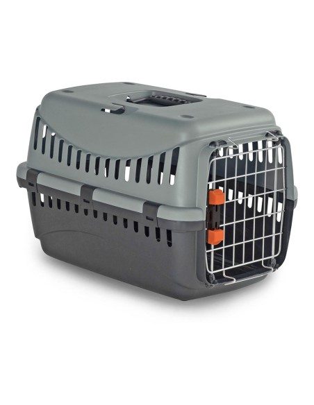 Transportin travel puerta metalica con cierre de seguridad con normativa iata 48 x 32 x 31 cm