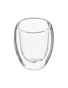 Tazas de cafe de cristal de doble pared 7 cl, 2 uds