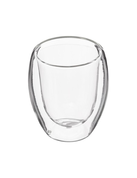 Tazas de cafe de cristal de doble pared 7 cl, 2 uds
